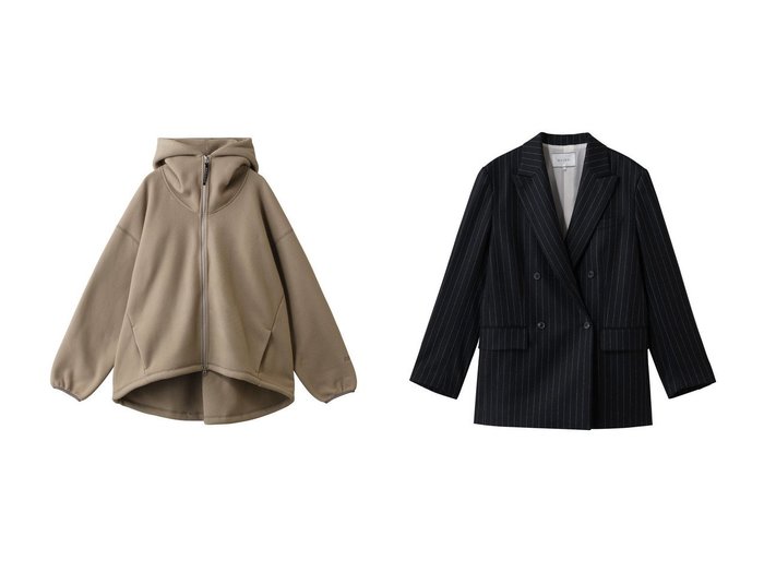 【Americana/アメリカーナ】のフリースフルジップフーディー&【BEIGE,/ベイジ,】のDELAND(デランド)/ジャケット おすすめ！トレンド、レディースファッションの通販 おすすめ人気トレンドファッション通販アイテム 人気、トレンドファッション・服の通販 founy(ファニー) ファッション Fashion レディースファッション Fashion for Women トップス・カットソー Cut & Sew Tops シャツ・ブラウス・オフィスカジュアル Elegant Blouses & Button-Ups レディースパーカー・カジュアルフーディー Casual Hoodies & Sweatshirts ロングTシャツ・Tシャツ Longline T-Shirts & Tees スウェット・クルーネックトップス Sweatshirts & Crewnecks / Relaxed Fit Sweat Tops カットソー・ベーシックTシャツ Cut-and-Sewn Tops / Stretch Tees & Basics アウター Coat / Outerwear Collection レディースジャケット・軽アウター Jackets お家時間・ステイホーム Stay Home / At Home アウトドア Outdoor Clothing カッティング Cutting Detail リラックス Relax, Relaxed Fit 定番 Standard, Basic Item 新作・新入荷 New Arrivals / New In |ID:crp329100000225597