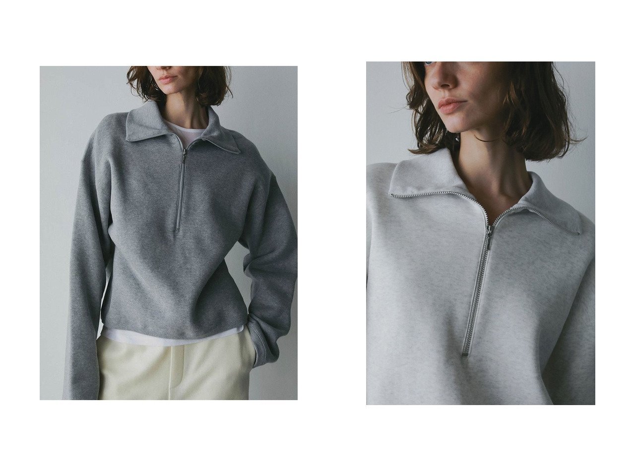 【HER./ハー】のビッグカラーハーフジッププルオーバー おすすめ！トレンド、レディースファッションの通販 おすすめ人気トレンドファッション通販アイテム インテリア・キッズ・メンズ・レディースファッション・服の通販 founy(ファニー) 　ファッション　Fashion　レディースファッション　Fashion for Women　トップス・カットソー　Cut & Sew Tops　シャツ・ブラウス・オフィスカジュアル　Elegant Blouses & Button-Ups　レディースパーカー・カジュアルフーディー　Casual Hoodies & Sweatshirts　ロングTシャツ・Tシャツ　Longline T-Shirts & Tees　カジュアルプルオーバー・ニットトップス　Pullovers & Knit Tops / Casual Pullovers　スウェット・クルーネックトップス　Sweatshirts & Crewnecks / Relaxed Fit Sweat Tops　カットソー・ベーシックTシャツ　Cut-and-Sewn Tops / Stretch Tees & Basics　バランス　Balance, Style Balance　ビッグ　Big, Oversized　新作・新入荷　New Arrivals / New In　グレー系　Gray　|ID:crp329100000225603