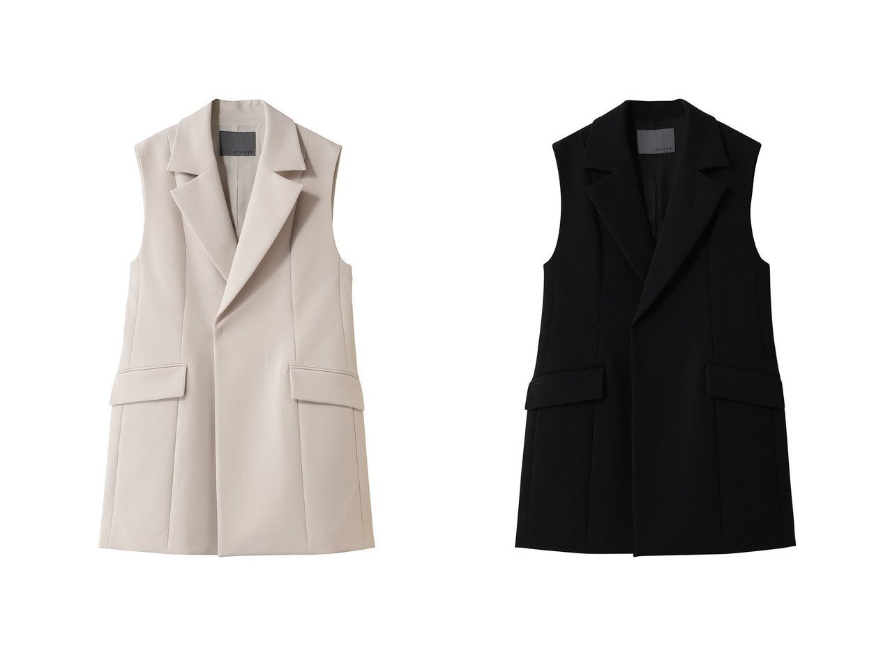 【uncrave/アンクレイヴ】のプルーフダブルクロス テーラードジレ おすすめ！トレンド、レディースファッションの通販 おすすめ人気トレンドファッション通販アイテム インテリア・キッズ・メンズ・レディースファッション・服の通販 founy(ファニー) 　ファッション　Fashion　レディースファッション　Fashion for Women　アウター　Coat / Outerwear Collection　レディースジャケット・軽アウター　Jackets　シンプル　Simple, Minimal　ジャケット　Jacket, Outerwear　ダブル　Double, Double-Breasted　ベスト　Vest, Waistcoat　マニッシュ　Mannish, Boyish　新作・新入荷　New Arrivals / New In　グレー系　Gray　ベージュ系　Beige　ブラック系　Black　ブルー系　Blue　|ID:crp329100000225604