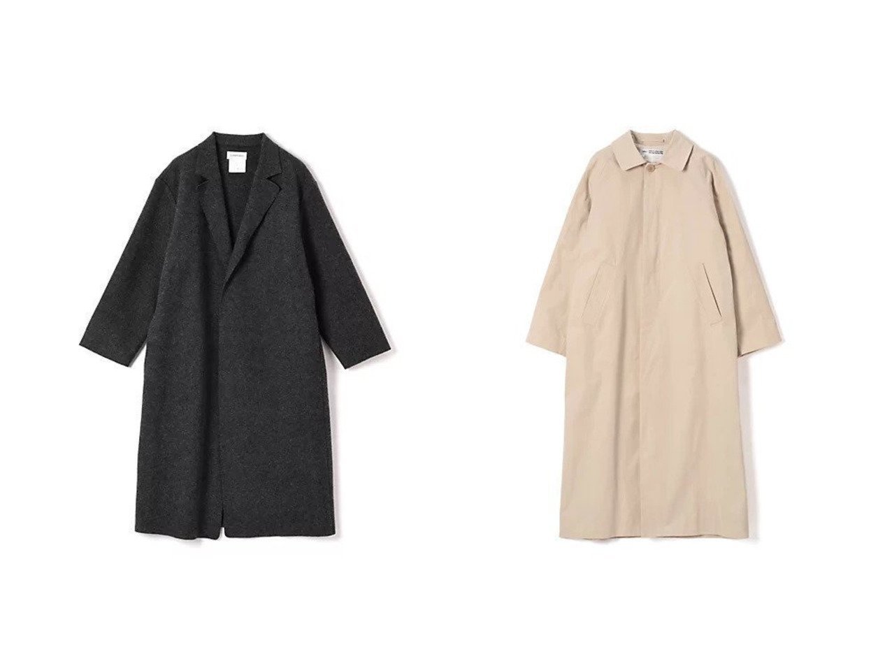 【YAECA/ヤエカ】のFelt Long Coat&Balmacaan Coat Long おすすめ！トレンド、レディースファッションの通販 おすすめ人気トレンドファッション通販アイテム インテリア・キッズ・メンズ・レディースファッション・服の通販 founy(ファニー) 　ファッション　Fashion　レディースファッション　Fashion for Women　アウター　Coat / Outerwear Collection　コート・ロングコート・ピーコート　Long Coats, Peacoats & More　クラシック　Classic, Timeless Style　ジャケット　Jacket, Outerwear　スリーブ　Sleeve, Long Sleeve / Short Sleeve　定番　Standard, Basic Item　クラシカル　Classical, Vintage-Inspired　シンプル　Simple, Minimal　フェルト　Felt, Felt Fabric　ブルー系　Blue　ベージュ系　Beige　|ID:crp329100000225607