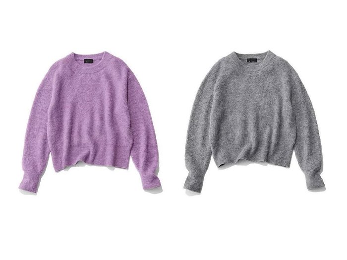 【M7days/エムセブンデイズ】の【M7days for Petit】モヘア混ふわ軽コンパクトニット おすすめ!トレンド、レディースファッションの通販 おすすめ人気トレンドファッション通販アイテム インテリア・キッズ・メンズ・レディースファッション・服の通販 founy(ファニー) https://founy.com/ ファッション Fashion レディースファッション Fashion for Women トップス・カットソー Cut & Sew Tops ニット Knit Tops & Sweaters おすすめ Recommended / Our Picks なめらか Smooth, Silky Texture コンパクト Compact, Small Size ショート Short, Short Length トレンド Trend, Trending Now ラベンダー Lavender |ID:crp329100000225609