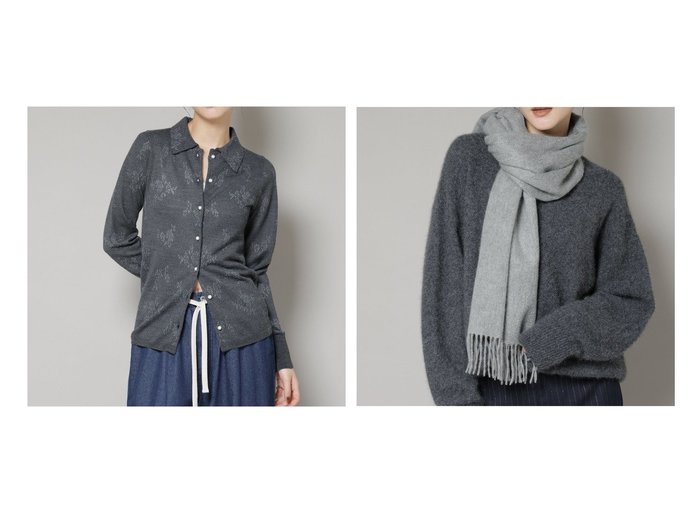 【nano universe/ナノ ユニバース】のレースジャカード長袖ポロカーディガン&カシミヤストール おすすめ！トレンド、レディースファッションの通販 おすすめ人気トレンドファッション通販アイテム 人気、トレンドファッション・服の通販 founy(ファニー) ファッション Fashion レディースファッション Fashion for Women トップス・カットソー Cut & Sew Tops カーディガン・羽織り Layered Style Cardigans アクリル Acrylic Material インナー Innerwear ウォッシャブル Machine Washable カーディガン Cardigan, Knitwear コンパクト Compact, Small Size ジャカード／ジャガード Jacquard, Woven Pattern ジャケット Jacket, Outerwear 長袖 Long Sleeve, Full Sleeve バランス Balance, Style Balance レース Lace, Lace Fabric 冬 Winter / This Winter おすすめ Recommended / Our Picks エレガント 上品 Elegant 2025年 2025 2025-2026秋冬・A/W Autumn/Winter 2025–26 AW25–26 |ID:crp329100000225626