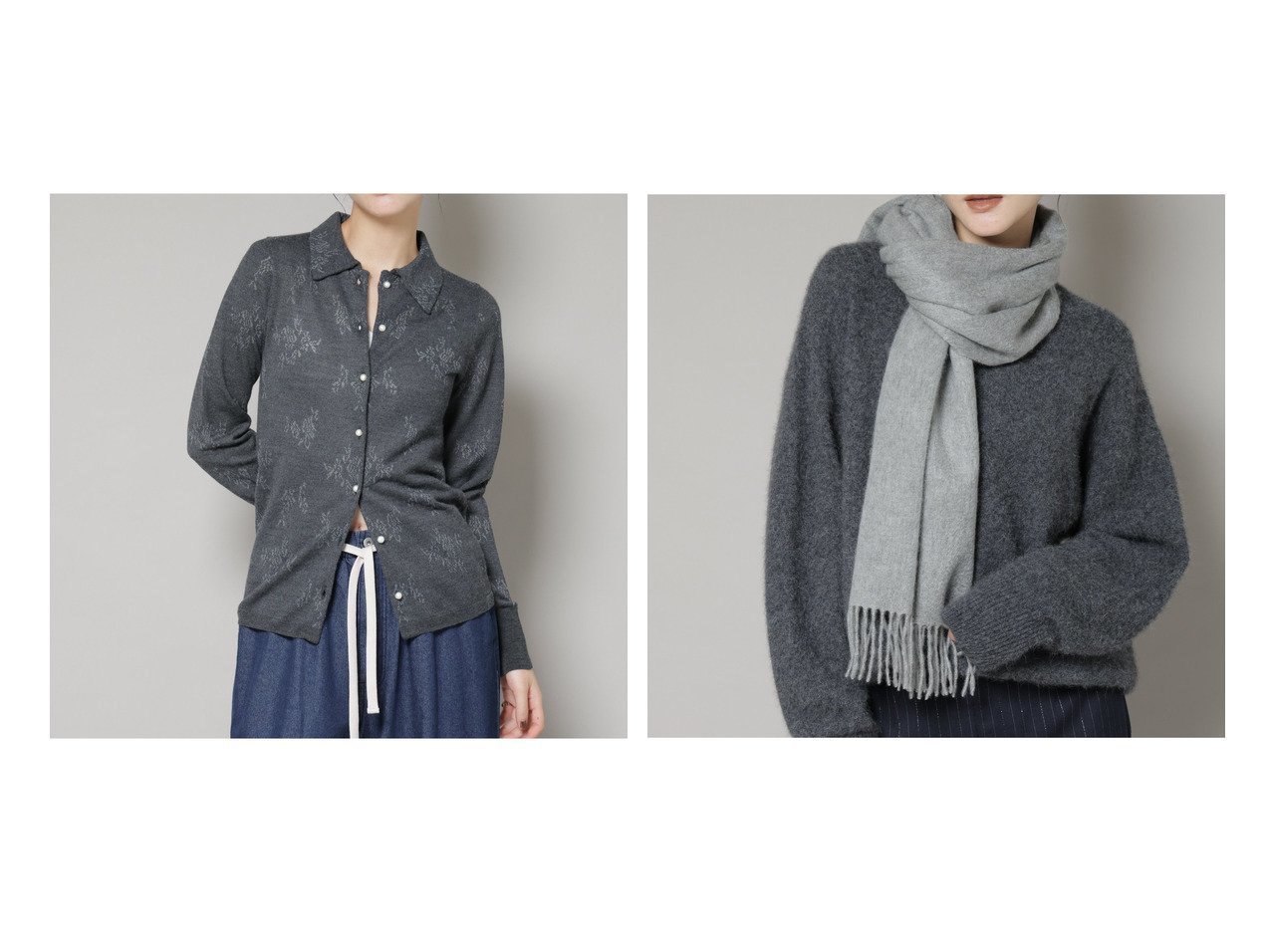 【nano universe/ナノ ユニバース】のレースジャカード長袖ポロカーディガン&カシミヤストール おすすめ！トレンド、レディースファッションの通販 おすすめ人気トレンドファッション通販アイテム インテリア・キッズ・メンズ・レディースファッション・服の通販 founy(ファニー) 　ファッション　Fashion　レディースファッション　Fashion for Women　トップス・カットソー　Cut & Sew Tops　カーディガン・羽織り　Layered Style Cardigans　アクリル　Acrylic Material　インナー　Innerwear　ウォッシャブル　Machine Washable　カーディガン　Cardigan, Knitwear　コンパクト　Compact, Small Size　ジャカード／ジャガード　Jacquard, Woven Pattern　ジャケット　Jacket, Outerwear　長袖　Long Sleeve, Full Sleeve　バランス　Balance, Style Balance　レース　Lace, Lace Fabric　冬　Winter / This Winter　おすすめ　Recommended / Our Picks　エレガント 上品　Elegant　2025年　2025　2025-2026秋冬・A/W　Autumn/Winter 2025–26 AW25–26　ホワイト系　White　ブルー系　Blue　グレー系　Gray　|ID:crp329100000225626