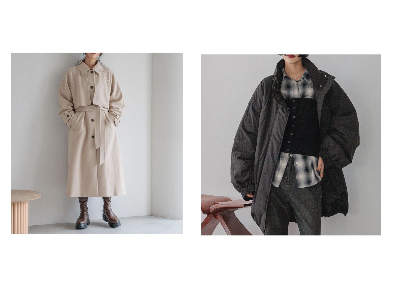 【LOWRYS FARM/ローリーズファーム】のウールライクヨークコート&モンスターコート おすすめ！トレンド、レディースファッションの通販 おすすめ人気トレンドファッション通販アイテム インテリア・キッズ・メンズ・レディースファッション・服の通販 founy(ファニー) 　ファッション　Fashion　レディースファッション　Fashion for Women　アウター　Coat / Outerwear Collection　コート・ロングコート・ピーコート　Long Coats, Peacoats & More　シンプル　Simple, Minimal　バランス　Balance, Style Balance　フロント　Front, Front Design　ヨーク　Yoke, Yoke Design　ロング　Long, Long-Length　おすすめ　Recommended / Our Picks　スピンドル　Spindle, Drawcord　ボトム　Bottoms, Lower Wear　ワッシャー　Washer, Crinkled Finish　グレー系　Gray　イエロー系　Yellow　ブラック系　Black　ブラウン系　Brown　グリーン系　Green　|ID:crp329100000225628