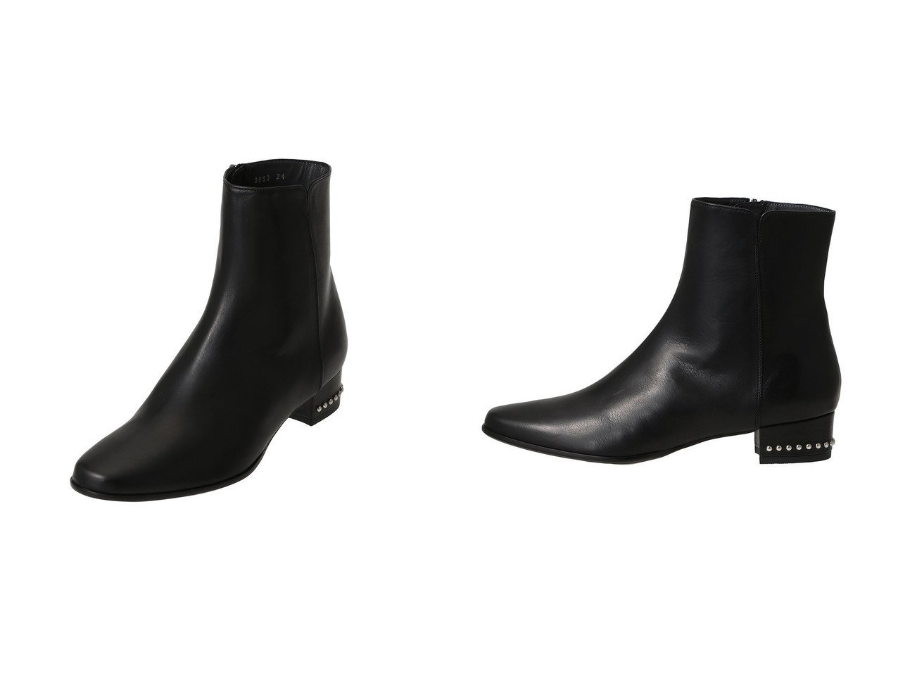 【heliopole/エリオポール】の【J&M DAVIDSON】スタッズヒールショートブーツ おすすめ！トレンド、レディースファッションの通販 おすすめ人気トレンドファッション通販アイテム インテリア・キッズ・メンズ・レディースファッション・服の通販 founy(ファニー) 　ファッション　Fashion　レディースファッション　Fashion for Women　ショート　Short, Short Length　シンプル　Simple, Minimal　スタッズ　Studs, Metal Accents　フォルム　Silhouette, Form　エレガント 上品　Elegant　新作・新入荷　New Arrivals / New In　ブラック系　Black　|ID:crp329100000225644