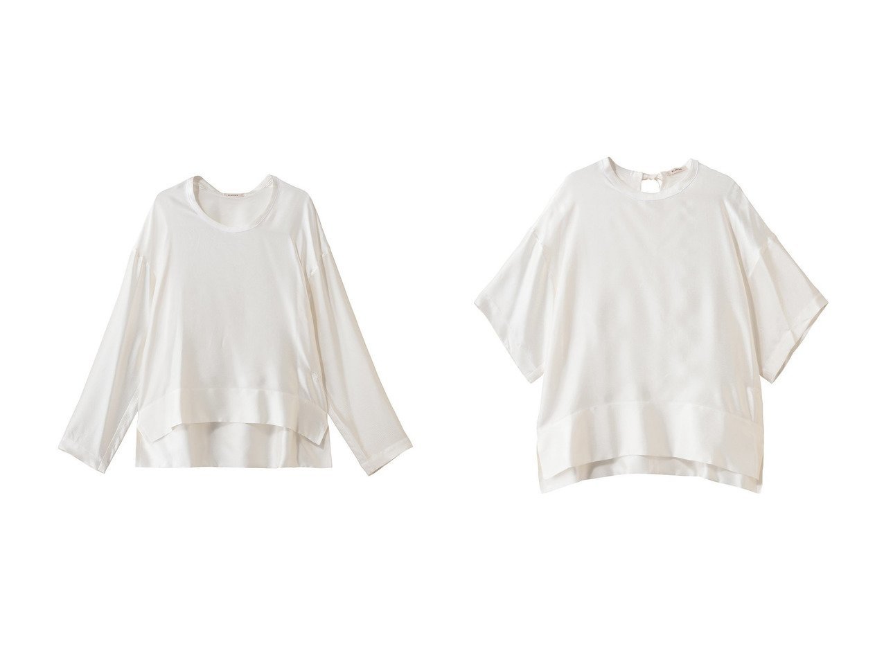 【BLAMINK/ブラミンク】の【BLMK】シルク インティメイト ブラウス&【BLMK】シルク インティメイト ショートブラウス おすすめ！トレンド、レディースファッションの通販 おすすめ人気トレンドファッション通販アイテム インテリア・キッズ・メンズ・レディースファッション・服の通販 founy(ファニー) 　ファッション　Fashion　レディースファッション　Fashion for Women　トップス・カットソー　Cut & Sew Tops　シャツ・ブラウス・オフィスカジュアル　Elegant Blouses & Button-Ups　シルク　Silk, 100% Silk　スリット　Slit, Slit Detail　スリーブ　Sleeve, Long Sleeve / Short Sleeve　ラグジュアリー　Luxury, Elegant　リボン　Ribbon, Bow　ロング　Long, Long-Length　定番　Standard, Basic Item　新作・新入荷　New Arrivals / New In　ホワイト系　White　ブラック系　Black　|ID:crp329100000225658