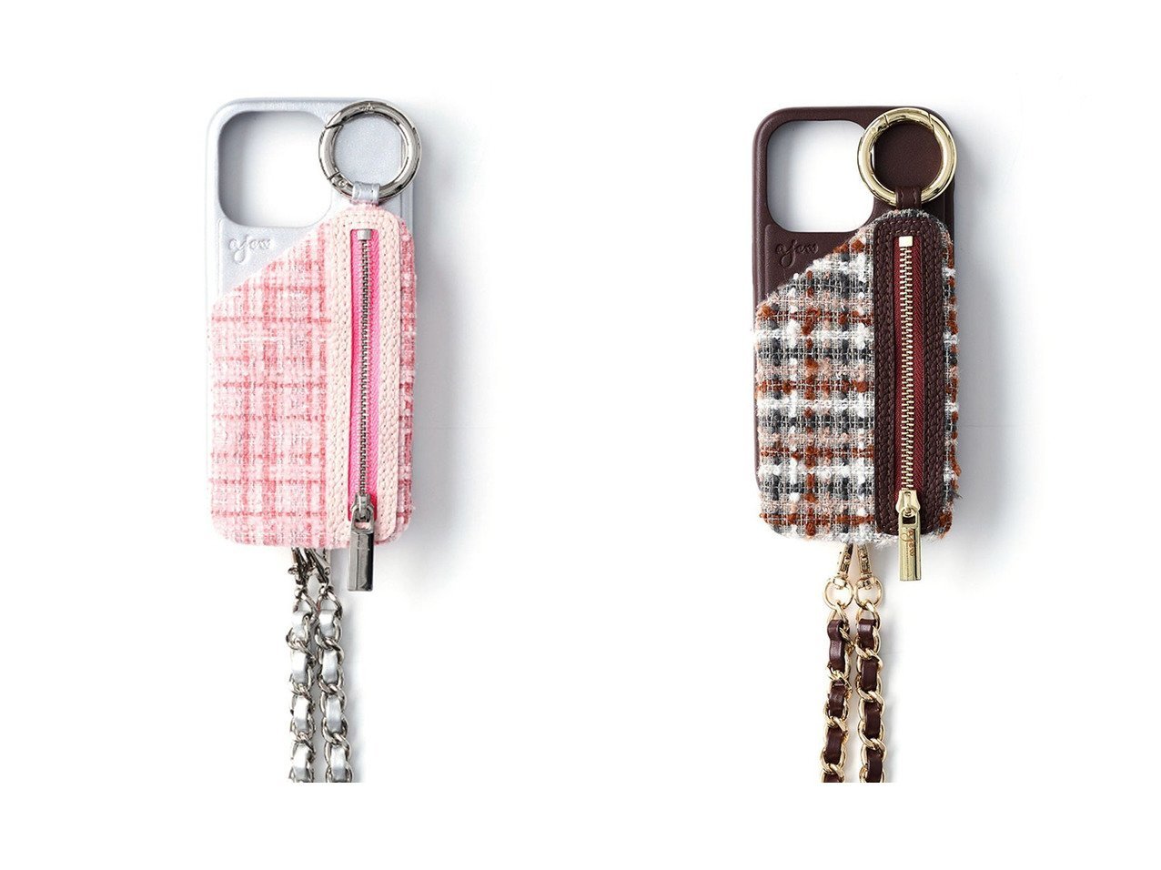【ajew/エジュー】の17Pro ajew TWEED cadenas zipphone case&16Pro ajew TWEED cadenas zipphone case おすすめ！トレンド、レディースファッションの通販 おすすめ人気トレンドファッション通販アイテム インテリア・キッズ・メンズ・レディースファッション・服の通販 founy(ファニー) 　ファッション　Fashion　レディースファッション　Fashion for Women　アクセサリー　Fashion Accessories　カメラ　Camera Accessories　ショルダー　Shoulder, Shoulder Strap　ツイード　Twill, Twill Weave　ドッキング　Docking, Mixed Material　定番　Standard, Basic Item　なめらか　Smooth, Silky Texture　ポケット　Pocket, Pocket Detail　ラップ　Wrap, Wrap Design　ループ　Loop, Loop Knit　A/W・秋冬　Autumn/Winter　おすすめ　Recommended / Our Picks　エレガント 上品　Elegant　iPhone アイフォーン　iPhone　新作・新入荷　New Arrivals / New In　レッド系　Red　ブラウン系　Brown　ブラック系　Black　|ID:crp329100000225661