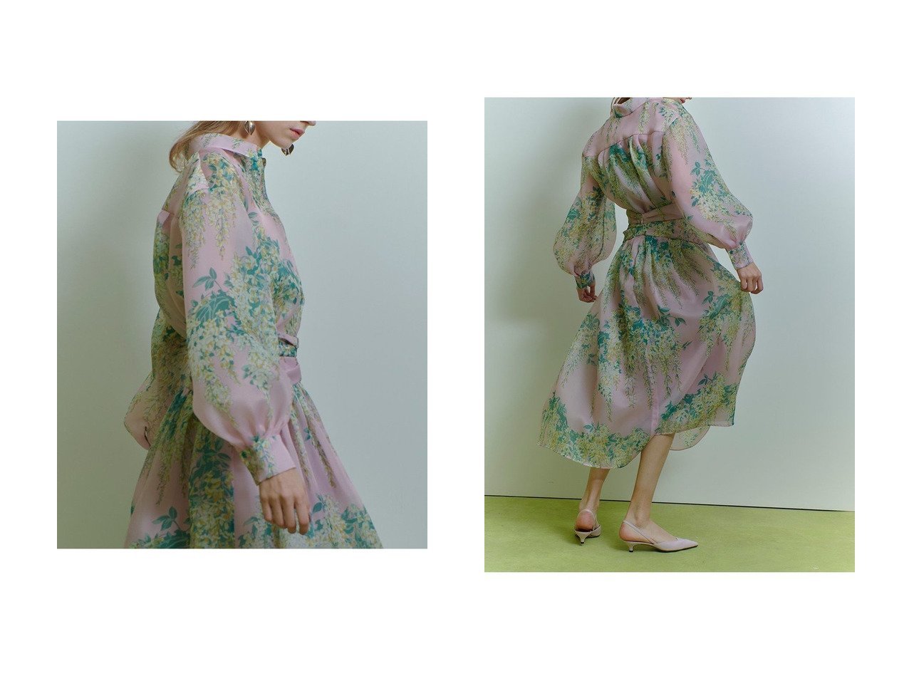 【allureville/アルアバイル】の【LOULOU WILLOUGHBY】RATTI オーガンフラワーブラウス&【LOULOU WILLOUGHBY】RATTI オーガンフラワースカート おすすめ！トレンド、レディースファッションの通販 おすすめ人気トレンドファッション通販アイテム インテリア・キッズ・メンズ・レディースファッション・服の通販 founy(ファニー) 　ファッション　Fashion　レディースファッション　Fashion for Women　トップス・カットソー　Cut & Sew Tops　シャツ・ブラウス・オフィスカジュアル　Elegant Blouses & Button-Ups　スカート　Skirts　ロングスカート　Long Skirts / Maxi & Midi Skirts　2025年　2025　2025-2026秋冬・A/W　Autumn/Winter 2025–26 AW25–26　イエロー　Yellow　イタリア　Italy　オーガンジー　Organza Fabric　スリット　Slit, Slit Detail　スリーブ　Sleeve, Long Sleeve / Short Sleeve　フラワー　Flower, Floral　プリント　Print, Printed Pattern　ヨーク　Yoke, Yoke Design　ロング　Long, Long-Length　春　Spring　A/W・秋冬　Autumn/Winter　レッド系　Red　|ID:crp329100000225666