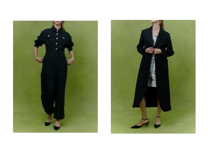 【allureville/アルアバイル】の【LOULOU WILLOUGHBY】タフタビジュー釦オールインワン&【LOULOU WILLOUGHBY】ビスコースツイルチェスターコート おすすめ！トレンド、レディースファッションの通販 おすすめ人気トレンドファッション通販アイテム 人気、トレンドファッション・服の通販 founy(ファニー) ファッション Fashion レディースファッション Fashion for Women パンツ Pants & Trousers アウター Coat / Outerwear Collection コート・ロングコート・ピーコート Long Coats, Peacoats & More チェスターコート・ロング丈アウター Chester Coats / Chesterfield Long Coats 2025年 2025 2025-2026秋冬・A/W Autumn/Winter 2025–26 AW25–26 イタリア Italy タフタ Taffeta, Structured Fabric ビジュー Bijou, Jewel-like Accent フォーマル Formal, Dressy A/W・秋冬 Autumn/Winter |ID:crp329100000225668