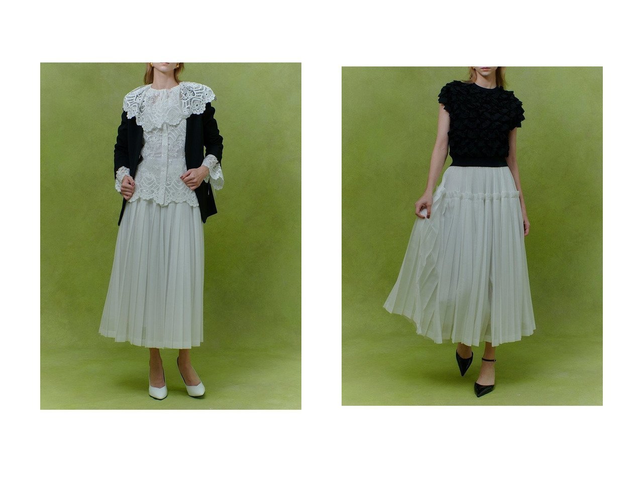 【allureville/アルアバイル】の【LOULOU WILLOUGHBY】ダブルクロスノーカラージャケット&【LOULOU WILLOUGHBY】ペタルパピヨンプルオーバー おすすめ！トレンド、レディースファッションの通販 おすすめ人気トレンドファッション通販アイテム インテリア・キッズ・メンズ・レディースファッション・服の通販 founy(ファニー) 　ファッション　Fashion　レディースファッション　Fashion for Women　アウター　Coat / Outerwear Collection　レディースジャケット・軽アウター　Jackets　ノーカラージャケット / シンプル上品コーデ　Collarless Jackets　トップス・カットソー　Cut & Sew Tops　ニット　Knit Tops & Sweaters　カジュアルプルオーバー・ニットトップス　Pullovers & Knit Tops / Casual Pullovers　2025年　2025　2025-2026秋冬・A/W　Autumn/Winter 2025–26 AW25–26　シンプル　Simple, Minimal　ジャケット　Jacket, Outerwear　ダブル　Double, Double-Breasted　フロント　Front, Front Design　エレガント 上品　Elegant　A/W・秋冬　Autumn/Winter　ブラック系　Black　|ID:crp329100000225671