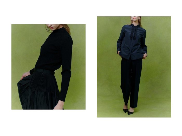 【allureville/アルアバイル】の【LOULOU WILLOUGHBY】ホルターバックVプルオーバー&【LOULOU WILLOUGHBY】テクニカルギャザーブラウス おすすめ！トレンド、レディースファッションの通販 おすすめ人気トレンドファッション通販アイテム 人気、トレンドファッション・服の通販 founy(ファニー) ファッション Fashion レディースファッション Fashion for Women トップス・カットソー Cut & Sew Tops ニット Knit Tops & Sweaters カジュアルプルオーバー・ニットトップス Pullovers & Knit Tops / Casual Pullovers シャツ・ブラウス・オフィスカジュアル Elegant Blouses & Button-Ups 2025年 2025 2025-2026秋冬・A/W Autumn/Winter 2025–26 AW25–26 インナー Innerwear ベーシック Basic, Essential ボトム Bottoms, Lower Wear リブニット Rib Knit, Ribbed Knit エレガント 上品 Elegant A/W・秋冬 Autumn/Winter |ID:crp329100000225673