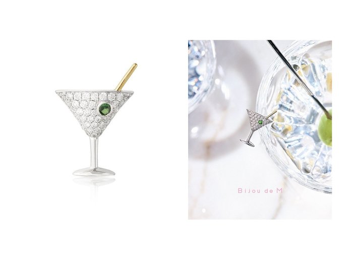 【Bijou de M/ビジュードエム】の【受注生産】マティーニのピアス(片耳用) おすすめ！トレンド、レディースファッションの通販 おすすめ人気トレンドファッション通販アイテム 人気、トレンドファッション・服の通販 founy(ファニー) ファッション Fashion レディースファッション Fashion for Women ジュエリー Jewelry ファッションリング Fashion Rings イヤリング・フープ・ドロップタイプ Hoop, Drop & Clip Earrings イヤリング Earrings グラス Glass, Eyewear ジュエリー Jewelry, Accessories ダイヤモンド Diamond, Brilliant Cut 新作・新入荷 New Arrivals / New In 片耳 One-Ear, Single Earring |ID:crp329100000225682