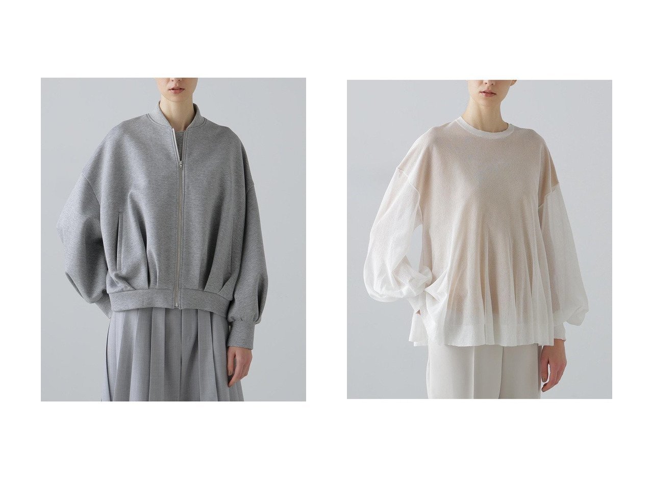 【ADORE/アドーア】のシアーレイヤードニット&エアーダンボールジャケット おすすめ！トレンド、レディースファッションの通販 おすすめ人気トレンドファッション通販アイテム インテリア・キッズ・メンズ・レディースファッション・服の通販 founy(ファニー) 　ファッション　Fashion　レディースファッション　Fashion for Women　アウター　Coat / Outerwear Collection　レディースジャケット・軽アウター　Jackets　トップス・カットソー　Cut & Sew Tops　ニット　Knit Tops & Sweaters　カジュアルプルオーバー・ニットトップス　Pullovers & Knit Tops / Casual Pullovers　ジャケット　Jacket, Outerwear　ブルゾン　Blouson, Bomber Jacket　ルーズ　Loose, Oversized　新作・新入荷　New Arrivals / New In　グレー系　Gray　ブラック系　Black　ホワイト系　White　|ID:crp329100000225698