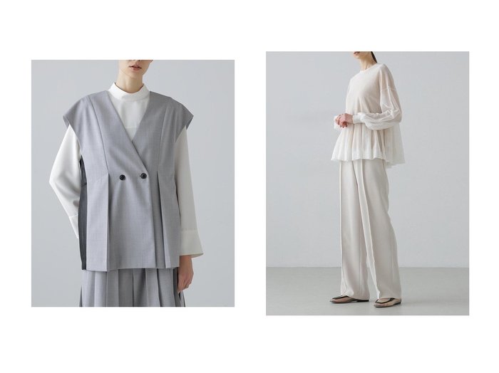 【ADORE/アドーア】のシアーレイヤードニット&スマートトロピカルブラウス おすすめ！トレンド、レディースファッションの通販 おすすめ人気トレンドファッション通販アイテム 人気、トレンドファッション・服の通販 founy(ファニー) ファッション Fashion レディースファッション Fashion for Women トップス・カットソー Cut & Sew Tops キャミソール&ノースリーブ Camisoles & Sleeveless Tops シャツ・ブラウス・オフィスカジュアル Elegant Blouses & Button-Ups ニット Knit Tops & Sweaters カジュアルプルオーバー・ニットトップス Pullovers & Knit Tops / Casual Pullovers おすすめ Recommended / Our Picks シアー Sheer, See-Through セットアップ Set-Up, Coordinated Outfit ノースリーブ Sleeveless, No-Sleeve 新作・新入荷 New Arrivals / New In |ID:crp329100000225699