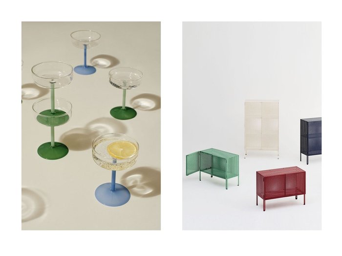 【HAY/ヘイ】のPERFORATED CABINET FLOOR S【メーカー取り寄せ】&TINT COUPE GLASS SET OF 2 おすすめ！インテリア雑貨、家具 おすすめ人気トレンドファッション通販アイテム 人気、トレンドファッション・服の通販 founy(ファニー) エレガント 上品 Elegant クラシック Classic, Timeless Style グラス Glass, Eyewear テーブル Table, Dining Table デザート Dessert, Sweet Treat 新作・新入荷 New Arrivals / New In |ID:crp329100000225752