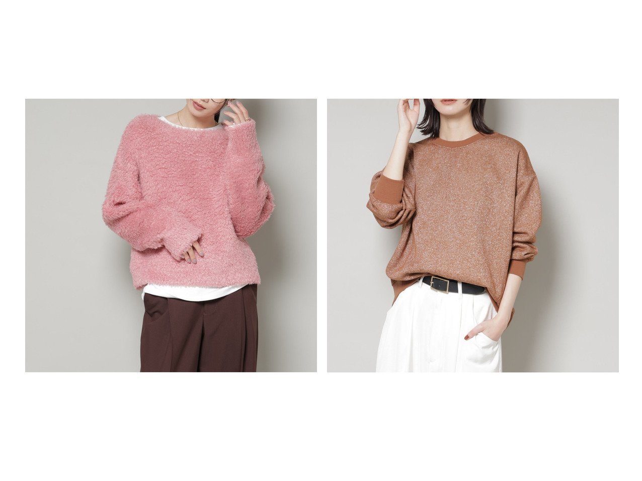 【nano universe/ナノ ユニバース】のラメ裏毛トップス&クロップドワイド起毛加工ニットトップス おすすめ！トレンド、レディースファッションの通販 おすすめ人気トレンドファッション通販アイテム インテリア・キッズ・メンズ・レディースファッション・服の通販 founy(ファニー) 　ファッション　Fashion　レディースファッション　Fashion for Women　トップス・カットソー　Cut & Sew Tops　ニット　Knit Tops & Sweaters　インナー　Innerwear　ウォッシャブル　Machine Washable　クロップド　Cropped, Short Length　コンパクト　Compact, Small Size　ボトム　Bottoms, Lower Wear　ロング　Long, Long-Length　ワイド　Wide, Wide Fit　A/W・秋冬　Autumn/Winter　アウトレット　Outlet / Clearance　おすすめ　Recommended / Our Picks　2025年　2025　2025-2026秋冬・A/W　Autumn/Winter 2025–26 AW25–26　レッド系　Red　イエロー系　Yellow　|ID:crp329100000225760