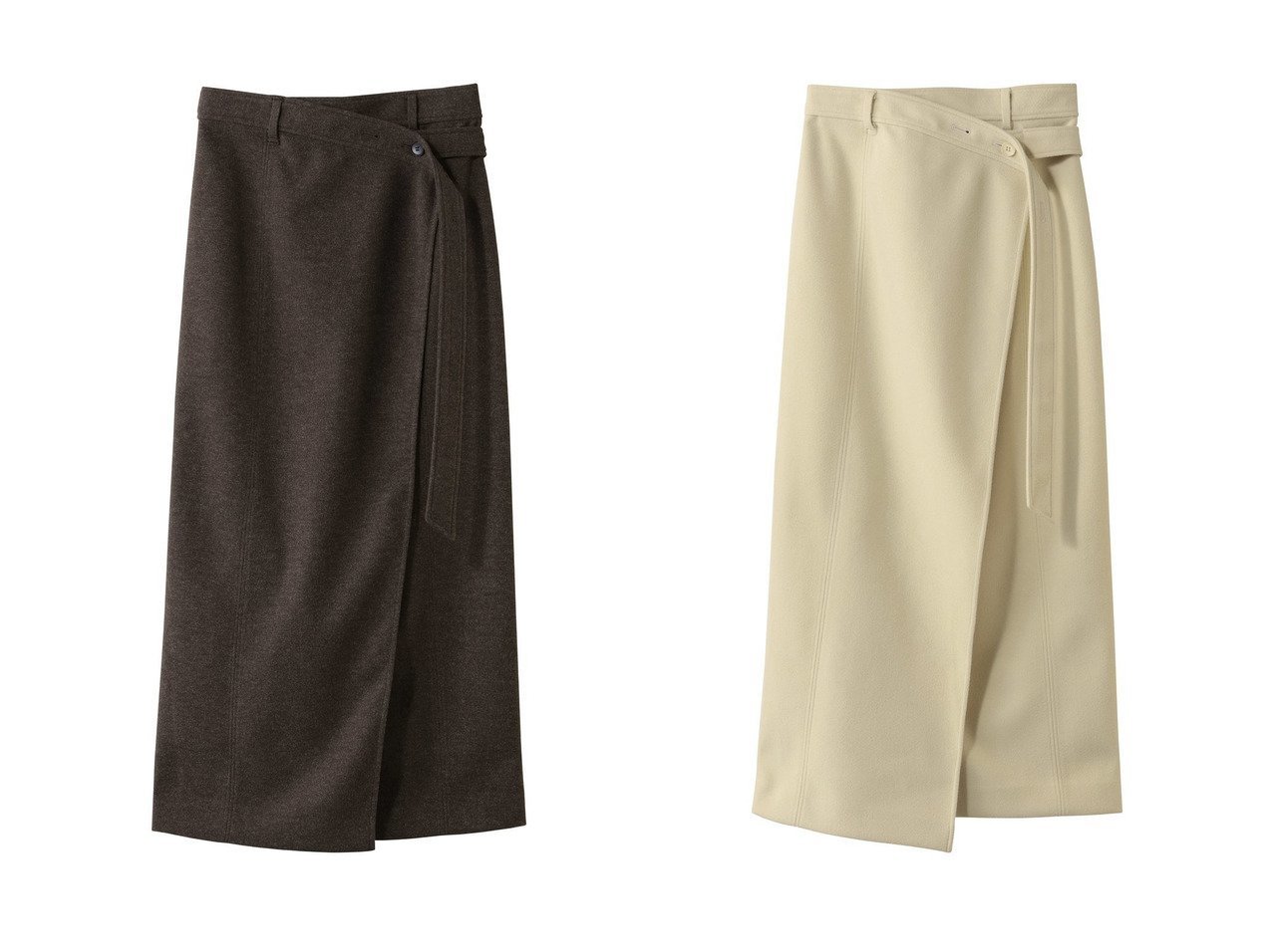 【STUNNING LURE/スタニングルアー】のニードルストレッチスカート おすすめ！トレンド、レディースファッションの通販 おすすめ人気トレンドファッション通販アイテム インテリア・キッズ・メンズ・レディースファッション・服の通販 founy(ファニー) 　ファッション　Fashion　レディースファッション　Fashion for Women　スカート　Skirts　ロングスカート　Long Skirts / Maxi & Midi Skirts　アシンメトリー　Asymmetrical Style　ショート　Short, Short Length　ストレッチ　Stretch, Stretchy Fabric　フロント　Front, Front Design　ロング　Long, Long-Length　今季　This Season, Current Season　新作・新入荷　New Arrivals / New In　イエロー系　Yellow　ブラウン系　Brown　|ID:crp329100000225771