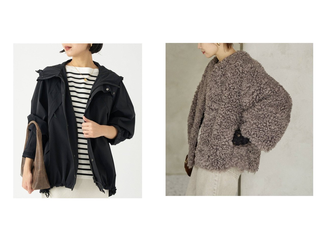 【IENA/イエナ】の《WEB限定/》TISSAVELファーブルゾン&《》ストレッチタフタマンパシェルブルゾン おすすめ！トレンド、レディースファッションの通販 おすすめ人気トレンドファッション通販アイテム インテリア・キッズ・メンズ・レディースファッション・服の通販 founy(ファニー) 　ファッション　Fashion　レディースファッション　Fashion for Women　アウター　Coat / Outerwear Collection　ブルゾンジャケット・スポーティアウター　Blouson Jackets　2025年　2025　2025-2026秋冬・A/W　Autumn/Winter 2025–26 AW25–26　おすすめ　Recommended / Our Picks　バランス　Balance, Style Balance　フランス　France, French　ブルゾン　Blouson, Bomber Jacket　リアル　Real, Realistic　リュクス　Luxury, Elegant, High-End, Chic　アウトドア　Outdoor Clothing　ストレッチ　Stretch, Stretchy Fabric　スマート　Smart, Elegant　パーカー　Hoodie, Parka　グレー系　Gray　ブラック系　Black　|ID:crp329100000225775