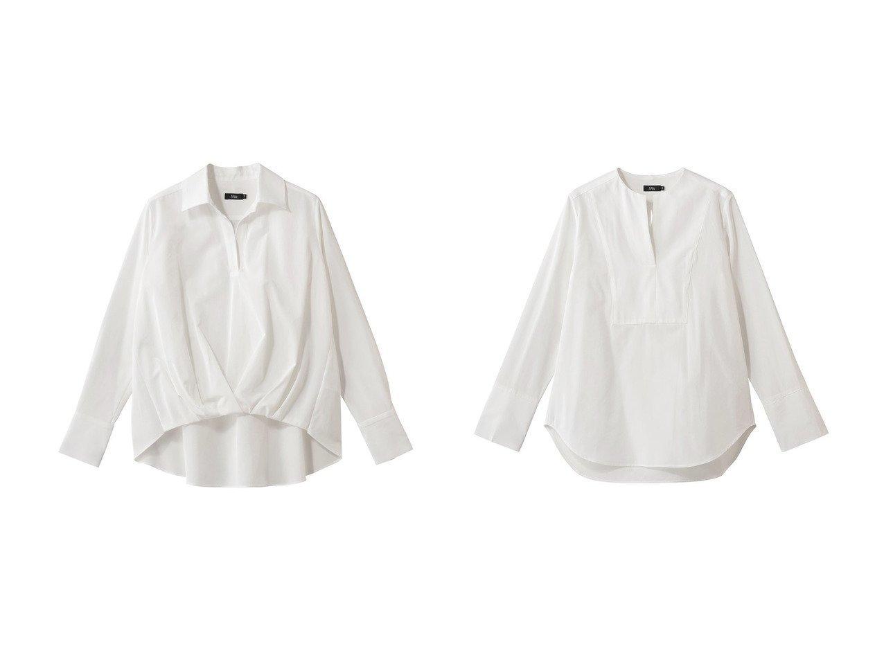 【M Fil/エムフィル】のトリアセテート コットン タイプライター フロントタックブラウス&トリアセテート コットン タイプライター ヨークシャツ おすすめ！トレンド、レディースファッションの通販 おすすめ人気トレンドファッション通販アイテム インテリア・キッズ・メンズ・レディースファッション・服の通販 founy(ファニー) 　ファッション　Fashion　レディースファッション　Fashion for Women　トップス・カットソー　Cut & Sew Tops　シャツ・ブラウス・オフィスカジュアル　Elegant Blouses & Button-Ups　2026年　2026　カフス　Cuff Design　スリーブ　Sleeve, Long Sleeve / Short Sleeve　タイプライター　Typewriter Fabric, Crisp Cotton　フォルム　Silhouette, Form　ロング　Long, Long-Length　夏　Summer　春　Spring　S/S・春夏　SS, Spring/Summer, Warm Season　ホワイト系　White　ブルー系　Blue　|ID:crp329100000225780