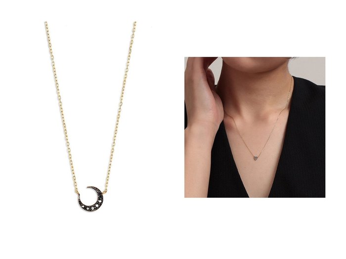 【Plus Vendome/プラス ヴァンドーム】のMOON so black MICROTATTOO K10 ブラックダイヤモンド ネックレス&LOVE MICROTATTOO K10ブラウンダイヤモンド ネックレス おすすめ！トレンド、レディースファッションの通販 おすすめ人気トレンドファッション通販アイテム インテリア・キッズ・メンズ・レディースファッション・服の通販 founy(ファニー) https://founy.com/ ファッション Fashion レディースファッション Fashion for Women ジュエリー Jewelry ネックレス Necklaces & Pendants おすすめ Recommended / Our Picks イエロー Yellow ギフト プレゼント Gift / Present コレクション Collection, Seasonal Line コーティング Coating, Coated Finish ダイヤモンド Diamond, Brilliant Cut チェーン Chain, Chain Strap ネックレス Necklace, Pendant Necklace フィット Fit, Slim Fit モチーフ Motif, Design Theme 新作・新入荷 New Arrivals / New In |ID:crp329100000225784