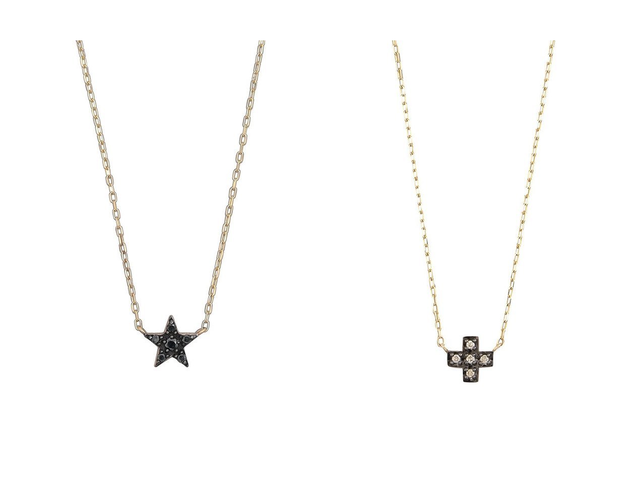 【Plus Vendome/プラス ヴァンドーム】のLUCKY STAR so black MICROTATTOO K10ブラックダイヤモンド ネックレス&PLUS MICROTATTOO K10ブラウンダイヤモンド ネックレス おすすめ！トレンド、レディースファッションの通販 おすすめ人気トレンドファッション通販アイテム インテリア・キッズ・メンズ・レディースファッション・服の通販 founy(ファニー) 　ファッション　Fashion　レディースファッション　Fashion for Women　ジュエリー　Jewelry　ネックレス　Necklaces & Pendants　おすすめ　Recommended / Our Picks　イエロー　Yellow　ギフト プレゼント　Gift / Present　コレクション　Collection, Seasonal Line　コーティング　Coating, Coated Finish　ジュエリー　Jewelry, Accessories　ダイヤモンド　Diamond, Brilliant Cut　チェーン　Chain, Chain Strap　ネックレス　Necklace, Pendant Necklace　フィット　Fit, Slim Fit　新作・新入荷　New Arrivals / New In　シルバー系　Silver　|ID:crp329100000225785