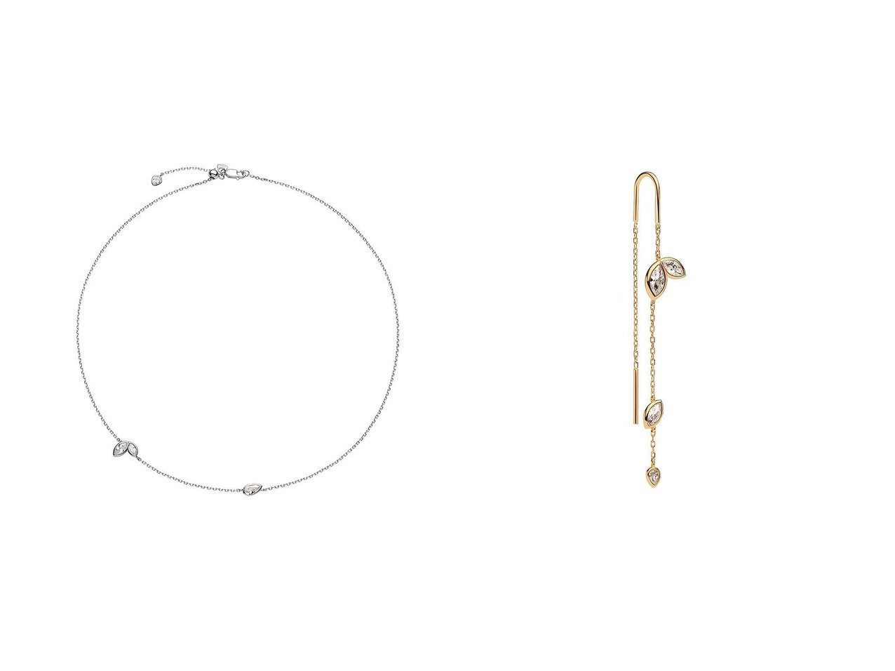 【MARIA BLACK/マリア ブラック】のSwift ネックレス 01&Swift ピアス 04(ペア) おすすめ！トレンド、レディースファッションの通販 おすすめ人気トレンドファッション通販アイテム インテリア・キッズ・メンズ・レディースファッション・服の通販 founy(ファニー) 　ファッション　Fashion　レディースファッション　Fashion for Women　ジュエリー　Jewelry　ネックレス　Necklaces & Pendants　ファッションリング　Fashion Rings　イヤリング・フープ・ドロップタイプ　Hoop, Drop & Clip Earrings　2026年　2026　シンプル　Simple, Minimal　チェーン　Chain, Chain Strap　ネックレス　Necklace, Pendant Necklace　エレガント 上品　Elegant　夏　Summer　春　Spring　S/S・春夏　SS, Spring/Summer, Warm Season　ゴールド系　Gold　シルバー系　Silver　|ID:crp329100000225790