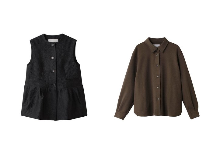 【DEPAREILLE/デパリエ】のコットンシルクジャカードジレ&【MIDIUMISOLID/ミディウミソリッド】のcutsew shirt シャツ おすすめ！トレンド、レディースファッションの通販 おすすめ人気トレンドファッション通販アイテム インテリア・キッズ・メンズ・レディースファッション・服の通販 founy(ファニー) https://founy.com/ ファッション Fashion レディースファッション Fashion for Women アウター Coat / Outerwear Collection レディースジャケット・軽アウター Jackets トップス・カットソー Cut & Sew Tops シャツ・ブラウス・オフィスカジュアル Elegant Blouses & Button-Ups 2026年 2026 シルク Silk, 100% Silk ジャカード／ジャガード Jacquard, Woven Pattern ジャケット Jacket, Outerwear ベスト Vest, Waistcoat エレガント 上品 Elegant 夏 Summer 春 Spring S/S・春夏 SS, Spring/Summer, Warm Season カットソー Cut and Sewn Top スリーブ Sleeve, Long Sleeve / Short Sleeve フィット Fit, Slim Fit ポケット Pocket, Pocket Detail ロング Long, Long-Length 新作・新入荷 New Arrivals / New In A/W・秋冬 Autumn/Winter 羽織 Haori, Light Jacket |ID:crp329100000225794