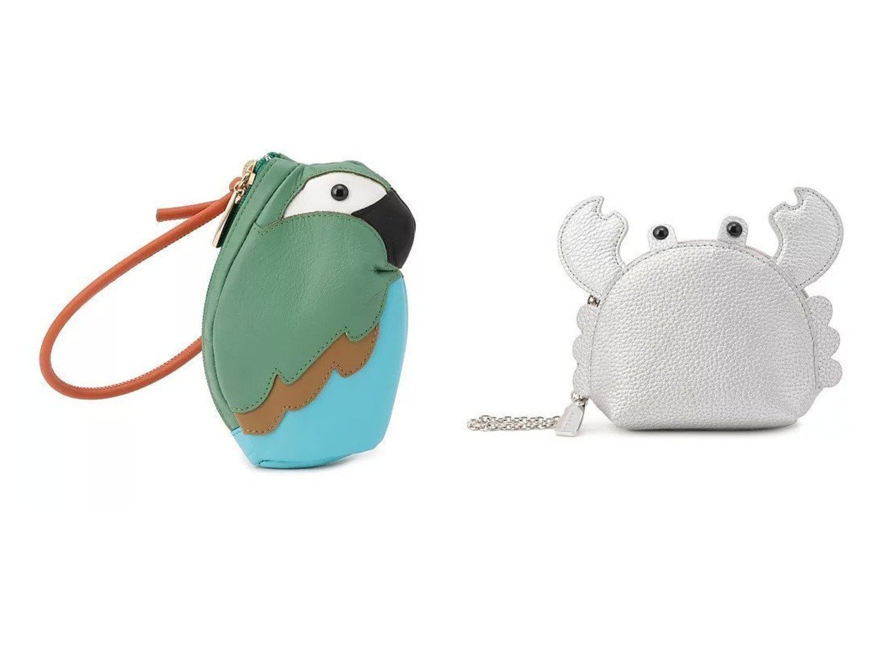 【MUVEIL/ミュベール】のairlistコラボオウムポーチ&airlistコラボカニポーチ おすすめ！トレンド、レディースファッションの通販 おすすめ人気トレンドファッション通販アイテム インテリア・キッズ・メンズ・レディースファッション・服の通販 founy(ファニー) 　ファッション　Fashion　レディースファッション　Fashion for Women　ポーチ&ミニバッグ　Pouches & Mini Bags　ポーチ　Pouch, Small Case　クール　Cool, Chic　バランス　Balance, Style Balance　メタリック　Metallic, Shiny Finish　モチーフ　Motif, Design Theme　グリーン系　Green　ゴールド系　Gold　|ID:crp329100000225799