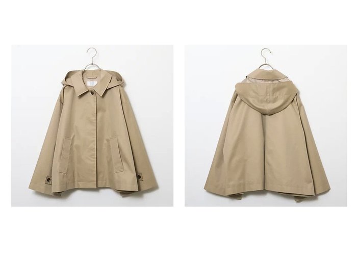 【12closet/トゥエルブクローゼット】の【洗える】ステンカラーフーディーコート おすすめ！トレンド、レディースファッションの通販 おすすめ人気トレンドファッション通販アイテム インテリア・キッズ・メンズ・レディースファッション・服の通販 founy(ファニー) https://founy.com/ ファッション Fashion レディースファッション Fashion for Women アウター Coat / Outerwear Collection コート・ロングコート・ピーコート Long Coats, Peacoats & More 定番 Standard, Basic Item 洗える Machine Washable |ID:crp329100000225802