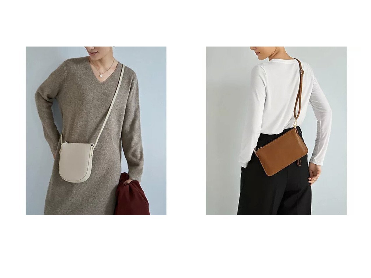 【STYLE DELI/スタイルデリ】の【DELI by】リアルレザー2WAYミニショルダー&クラッチバッグ&【DELI by】本革スマートショルダーポーチ おすすめ！トレンド、レディースファッションの通販 おすすめ人気トレンドファッション通販アイテム インテリア・キッズ・メンズ・レディースファッション・服の通販 founy(ファニー) 　ファッション　Fashion　レディースファッション　Fashion for Women　ポーチ&ミニバッグ　Pouches & Mini Bags　バッグ　Bags　ショルダー　Shoulder, Shoulder Strap　スマート　Smart, Elegant　スリット　Slit, Slit Detail　財布　Wallet, Purse　フォルム　Silhouette, Form　ポケット　Pocket, Pocket Detail　ポーチ　Pouch, Small Case　リップ　Lip, Lip Motif　旅行　Travel　iPhone アイフォーン　iPhone　クラッチ　Clutch, Clutch Bag　コンパクト　Compact, Small Size　シンプル　Simple, Minimal　リアル　Real, Realistic　エレガント 上品　Elegant　グレー系　Gray　ベージュ系　Beige　ブラック系　Black　|ID:crp329100000225804