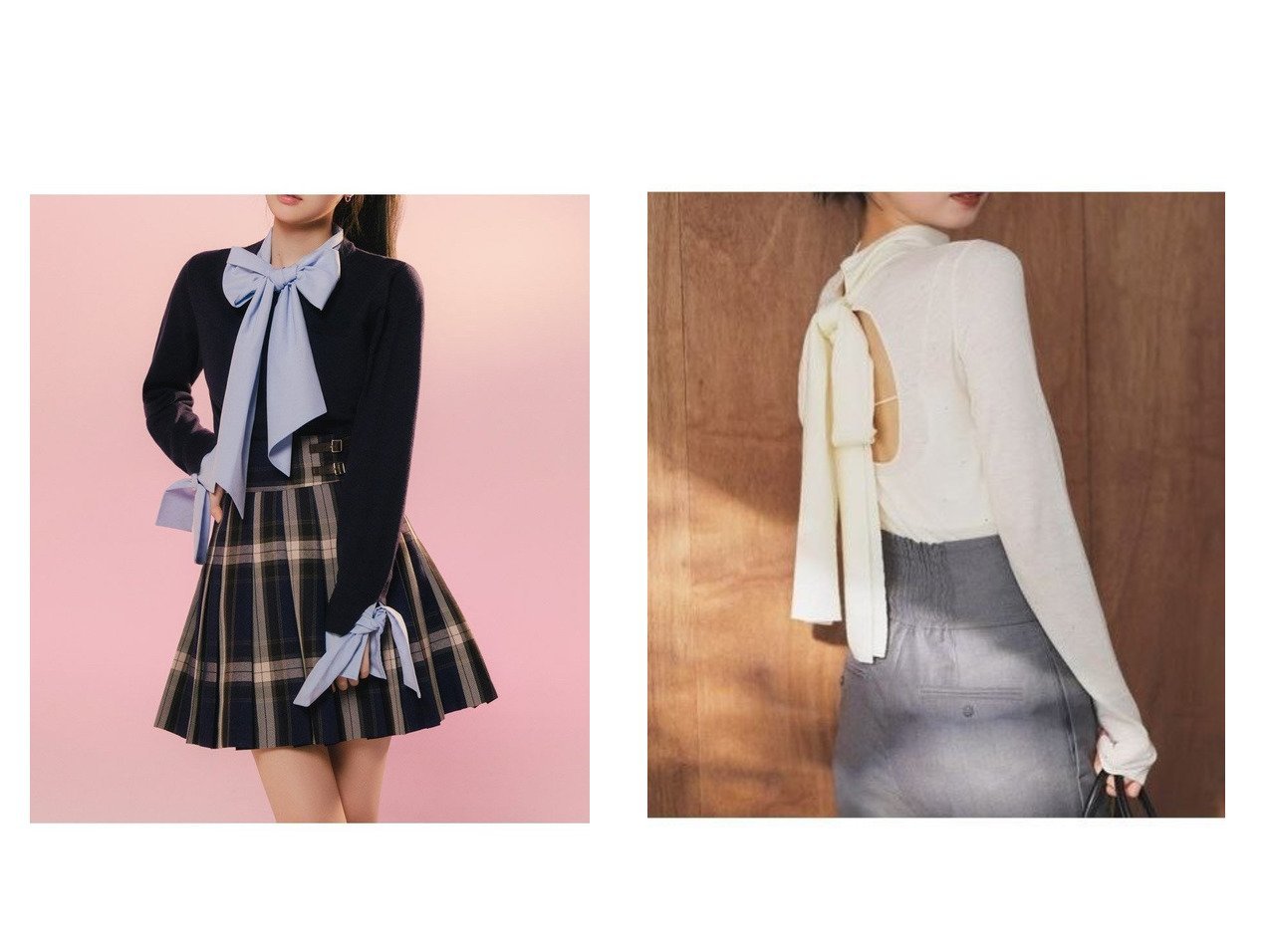 【SNIDEL/スナイデル】のバックオープンニットプルオーバー&ボウタイドッキングニットプルオーバー おすすめ！トレンド、レディースファッションの通販 おすすめ人気トレンドファッション通販アイテム インテリア・キッズ・メンズ・レディースファッション・服の通販 founy(ファニー) 　ファッション　Fashion　レディースファッション　Fashion for Women　トップス・カットソー　Cut & Sew Tops　ニット　Knit Tops & Sweaters　カジュアルプルオーバー・ニットトップス　Pullovers & Knit Tops / Casual Pullovers　ウェーブ　Wavy Pattern　カフス　Cuff Design　カーディガン　Cardigan, Knitwear　ストライプ　Stripe, Striped Pattern　ストレッチ　Stretch, Stretchy Fabric　ストレート　Straight, Straight Cut　スマート　Smart, Elegant　ドッキング　Docking, Mixed Material　ビッグ　Big, Oversized　ブロード　Broadcloth, Fine Cotton　無地　Plain, Solid Color　リボン　Ribbon, Bow　おすすめ　Recommended / Our Picks　|ID:crp329100000225814