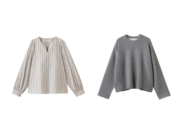 【PLAIN PEOPLE/プレインピープル】のカシミヤミックスニットプルオーバー&コットンスキッパーブラウス おすすめ!トレンド、レディースファッションの通販 おすすめ人気トレンドファッション通販アイテム 人気、トレンドファッション・服の通販 founy(ファニー) ファッション Fashion レディースファッション Fashion for Women トップス・カットソー Cut & Sew Tops シャツ・ブラウス・オフィスカジュアル Elegant Blouses & Button-Ups ニット Knit Tops & Sweaters カジュアルプルオーバー・ニットトップス Pullovers & Knit Tops / Casual Pullovers 2026年 2026 ギャザー Gathered, Ruffled スリーブ Sleeve, Long Sleeve / Short Sleeve ハイネック High Neck, Mock Neck フェミニン Feminine, Girly フレア Flare, Flared ロング Long, Long-Length 夏 Summer 春 Spring S/S・春夏 SS, Spring/Summer, Warm Season |ID:crp329100000225817