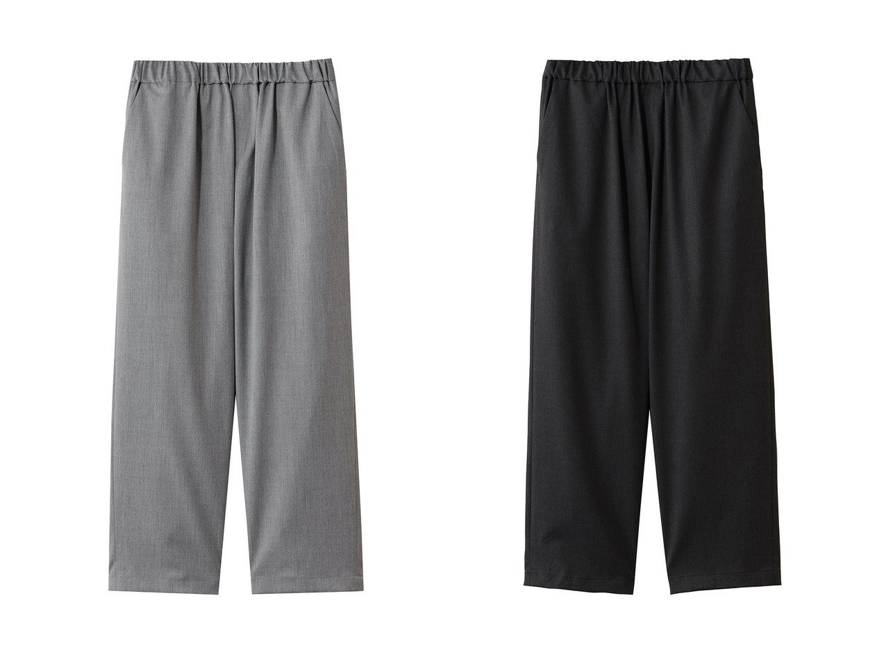 【mizuiro ind/ミズイロ インド】のW tuck easy PT パンツ おすすめ！トレンド、レディースファッションの通販 おすすめ人気トレンドファッション通販アイテム インテリア・キッズ・メンズ・レディースファッション・服の通販 founy(ファニー) 　ファッション　Fashion　レディースファッション　Fashion for Women　パンツ　Pants & Trousers　クロップド　Cropped, Short Length　シンプル　Simple, Minimal　ストレッチ　Stretch, Stretchy Fabric　ベーシック　Basic, Essential　新作・新入荷　New Arrivals / New In　グレー系　Gray　ブラック系　Black　|ID:crp329100000225820