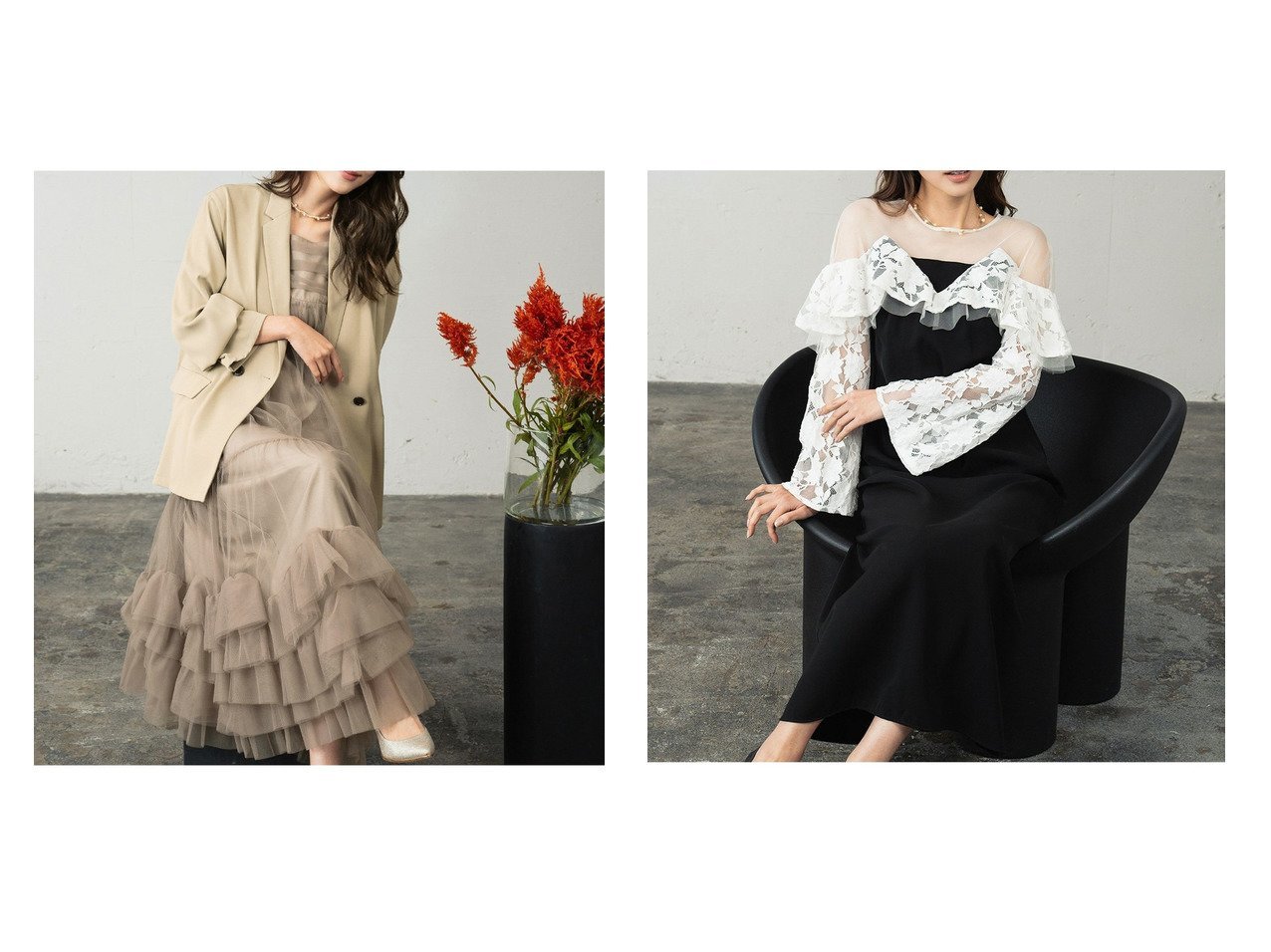 【GIRL/ガール】のオフショルダー風ラッフルレーススリーブAラインロングワンピースパーティードレス&オーバーサイズテーラードジャケット&チュールフリルキャミソールワンピース2点セットパーティードレス プチプラ、パーティードレス　おすすめ！トレンド、レディースファッションの通販 おすすめ人気トレンドファッション通販アイテム インテリア・キッズ・メンズ・レディースファッション・服の通販 founy(ファニー) 　ファッション　Fashion　レディースファッション　Fashion for Women　アウター　Coat / Outerwear Collection　レディースジャケット・軽アウター　Jackets　テーラードジャケット / 通勤・きれいめスタイル　Tailored Jackets & Blazers　ワンピース　Dresses　フォーマル・パーティードレス・結婚式用ドレス　Elegant & Casual Dresses　新作・新入荷　New Arrivals / New In　ドレス　Dress, One-Piece　プチプライス・低価格　Affordable / Budget Price　|ID:crp329100000225828