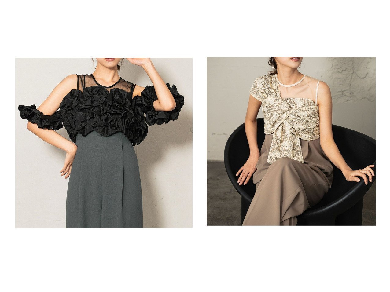 【GIRL/ガール】の《2026春新作》アシンメトリーリボンハイウエストオールイワンパンツドレス&《2026春新作》ショート丈フリルビスチェ&シンプルオールインワンパンツ2点セットドレス プチプラ、パーティードレス　おすすめ！トレンド、レディースファッションの通販 おすすめ人気トレンドファッション通販アイテム インテリア・キッズ・メンズ・レディースファッション・服の通販 founy(ファニー) 　ファッション　Fashion　レディースファッション　Fashion for Women　パンツ　Pants & Trousers　新作・新入荷　New Arrivals / New In　2026年　2026　ショート　Short, Short Length　ドレス　Dress, One-Piece　プチプライス・低価格　Affordable / Budget Price　春　Spring　|ID:crp329100000225829