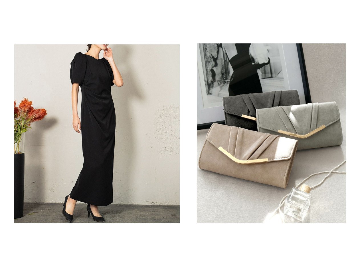 【GIRL/ガール】のマットフェイクレザースクエアクラッチVフラップ2wayパーティーバッグ&レースチュールアームカバー付きパフスリーブアシンメトリーワンピースパーティードレス プチプラ、パーティードレス　おすすめ！トレンド、レディースファッションの通販 おすすめ人気トレンドファッション通販アイテム インテリア・キッズ・メンズ・レディースファッション・服の通販 founy(ファニー) 　ファッション　Fashion　レディースファッション　Fashion for Women　ワンピース　Dresses　フォーマル・パーティードレス・結婚式用ドレス　Elegant & Casual Dresses　バッグ　Bags　新作・新入荷　New Arrivals / New In　プチプライス・低価格　Affordable / Budget Price　|ID:crp329100000225831