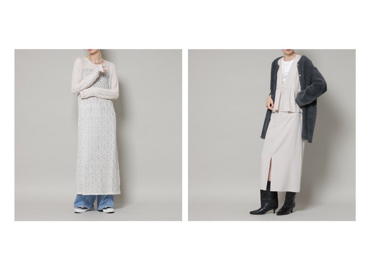 【nano universe/ナノ ユニバース】のカットレースマキシワンピース&前後2wayフレア切り替えワンピース おすすめ！トレンド、レディースファッションの通販 おすすめ人気トレンドファッション通販アイテム インテリア・キッズ・メンズ・レディースファッション・服の通販 founy(ファニー) 　ファッション　Fashion　レディースファッション　Fashion for Women　ワンピース　Dresses　マキシ丈ワンピース・ロングドレス　Maxi Dresses / Long One-Pieces　アクセサリー　Fashion Accessories　インナー　Innerwear　ウォッシャブル　Machine Washable　カーディガン　Cardigan, Knitwear　ジャケット　Jacket, Outerwear　トレンド　Trend, Trending Now　フェミニン　Feminine, Girly　マキシ　Maxi, Full Length　レース　Lace, Lace Fabric　アウトレット　Outlet / Clearance　エレガント 上品　Elegant　2026年　2026　ブラック系　Black　ホワイト系　White　ブラウン系　Brown　グレー系　Gray　ベージュ系　Beige　|ID:crp329100000225832