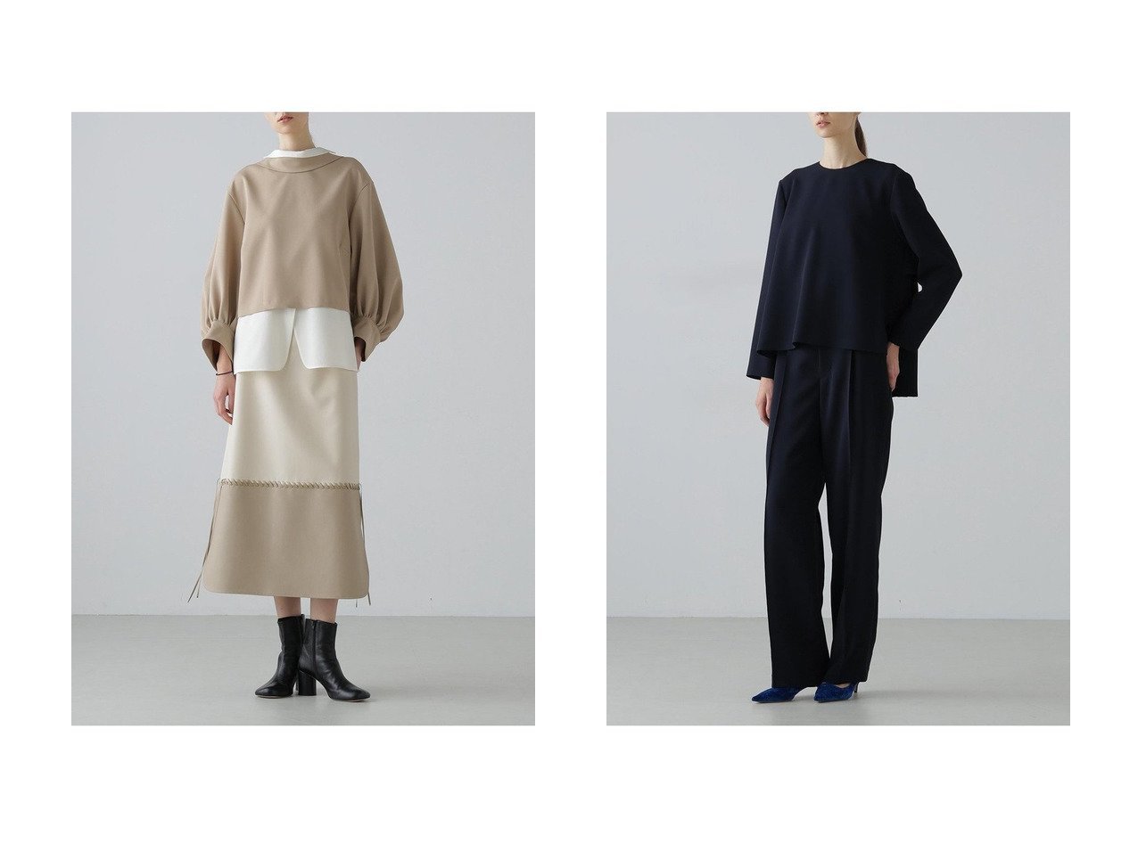 【ADORE/アドーア】のレイヤードカラーブラウス&ストレッチジョーゼットブラウス おすすめ！トレンド、レディースファッションの通販 おすすめ人気トレンドファッション通販アイテム インテリア・キッズ・メンズ・レディースファッション・服の通販 founy(ファニー) 　ファッション　Fashion　レディースファッション　Fashion for Women　トップス・カットソー　Cut & Sew Tops　シャツ・ブラウス・オフィスカジュアル　Elegant Blouses & Button-Ups　ストレッチ　Stretch, Stretchy Fabric　スリーブ　Sleeve, Long Sleeve / Short Sleeve　ツイル　Twist, Twisted Detail　バランス　Balance, Style Balance　ブロード　Broadcloth, Fine Cotton　ロング　Long, Long-Length　新作・新入荷　New Arrivals / New In　グレー系　Gray　ベージュ系　Beige　ブルー系　Blue　|ID:crp329100000225839