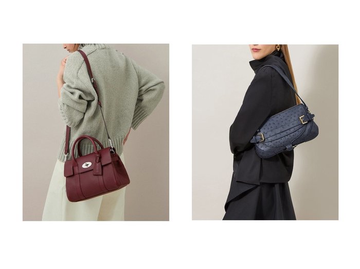 【Mulberry/マルベリー】のSMALL BAYSWATER SATCHEL(HEAVY GRAIN)&LENNOX SHOULDER(OSTRICH PRINT) おすすめ！トレンド、レディースファッションの通販 おすすめ人気トレンドファッション通販アイテム 人気、トレンドファッション・服の通販 founy(ファニー) 　ファッション　Fashion　レディースファッション　Fashion for Women　2026年　2026　ウォーター　Water　コンパクト　Compact, Small Size　ジップ　Zip, Zipper　スタイリッシュ　Stylish, Fashionable　ラップ　Wrap, Wrap Design　夏　Summer　春　Spring　S/S・春夏　SS, Spring/Summer, Warm Season　|ID:crp329100000225846
