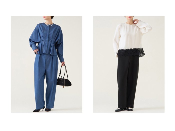 【martinique/マルティニーク】のデニムカーブシルエットパンツ(セットアップ可)&モノトーンダンボールパンツ おすすめ！トレンド、レディースファッションの通販 おすすめ人気トレンドファッション通販アイテム 人気、トレンドファッション・服の通販 founy(ファニー) ファッション Fashion レディースファッション Fashion for Women セットアップ Matching Sets レディースパンツ・ボトムス Pants & Trousers / Bottoms パンツ Pants & Trousers デニムパンツ・ジーンズ・美脚デニム Denim Jeans & Pants 2026年 2026 おすすめ Recommended / Our Picks ストレッチ Stretch, Stretchy Fabric セットアップ Set-Up, Coordinated Outfit デニム Denim, Jeans Material パターン Pattern, Design Print エレガント 上品 Elegant 夏 Summer 春 Spring S/S・春夏 SS, Spring/Summer, Warm Season |ID:crp329100000225872