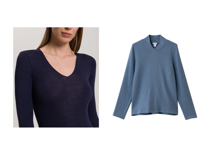 【HANRO/ハンロ】のトップス&Vネック長袖プルオーバー おすすめ！トレンド、レディースファッションの通販 おすすめ人気トレンドファッション通販アイテム 人気、トレンドファッション・服の通販 founy(ファニー) ファッション Fashion レディースファッション Fashion for Women 下着・ランジェリー Lingerie & Intimates その他ランジェリー・インナーアイテム Other Lingerie / Intimates インナー Innerwear シルク Silk, 100% Silk シンプル Simple, Minimal ランジェリー Lingerie, Intimate Wear エレガント 上品 Elegant 新作・新入荷 New Arrivals / New In 長袖 Long Sleeve, Full Sleeve なめらか Smooth, Silky Texture リラックス Relax, Relaxed Fit 旅行 Travel |ID:crp329100000225893