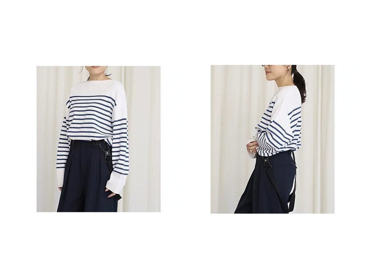 【12closet/トゥエルブクローゼット】の【洗える】ボートネックボーダーニット おすすめ！トレンド、レディースファッションの通販 おすすめ人気トレンドファッション通販アイテム インテリア・キッズ・メンズ・レディースファッション・服の通販 founy(ファニー) 　ファッション　Fashion　レディースファッション　Fashion for Women　トップス・カットソー　Cut & Sew Tops　ニット　Knit Tops & Sweaters　リラックス　Relax, Relaxed Fit　春　Spring　洗える　Machine Washable　レッド系　Red　イエロー系　Yellow　ブルー系　Blue　|ID:crp329100000225898