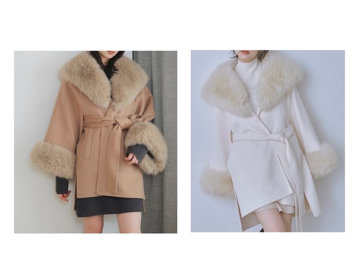 【SNIDEL/スナイデル】のファーケープコート おすすめ！インテリア雑貨、家具 おすすめ人気トレンドファッション通販アイテム 人気、トレンドファッション・服の通販 founy(ファニー) ファッション Fashion レディースファッション Fashion for Women アウター Coat / Outerwear Collection コート・ロングコート・ピーコート Long Coats, Peacoats & More ストレート Straight, Straight Cut スマート Smart, Elegant フロント Front, Front Design ポケット Pocket, Pocket Detail おすすめ Recommended / Our Picks |ID:crp329100000225909