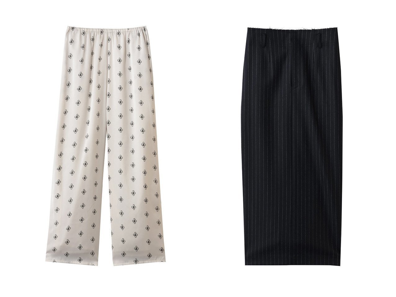 【GALLARDAGALANTE/ガリャルダガランテ】のプリントサテンパンツ&【セットアップ対応】ストライプスカート おすすめ！トレンド、レディースファッションの通販 おすすめ人気トレンドファッション通販アイテム インテリア・キッズ・メンズ・レディースファッション・服の通販 founy(ファニー) 　ファッション　Fashion　レディースファッション　Fashion for Women　パンツ　Pants & Trousers　セットアップ　Matching Sets　スカート・ミニ/ミディ/マキシ　Skirts / Mini, Midi & Maxi Skirts　スカート　Skirts　ロングスカート　Long Skirts / Maxi & Midi Skirts　サテン　Satin, Glossy Fabric　エレガント 上品　Elegant　新作・新入荷　New Arrivals / New In　イエロー系　Yellow　ブラック系　Black　ブルー系　Blue　|ID:crp329100000225916