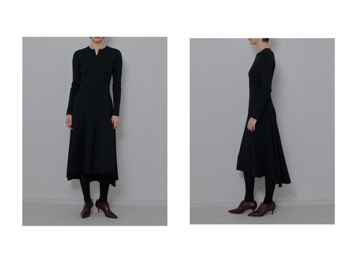 【1枚でサマになる美シルエットのコンシールフロントマチフレアリブニットワンピース】allureville(アルアバイル)通販 おすすめ人気トレンドファッション通販アイテム 人気、トレンドファッション・服の通販 founy(ファニー) ファッション Fashion レディースファッション Fashion for Women ワンピース Dresses チュニック Tunic Tops & Dresses 2026年 2026 スキッパー Skipper, Open Collar チュニック Tunic, Long Top フロント Front, Front Design マーメイド Mermaid, Fishtail Silhouette ロング Long, Long-Length 夏 Summer 春 Spring S/S・春夏 SS, Spring/Summer, Warm Season |ID:crp329100000225922