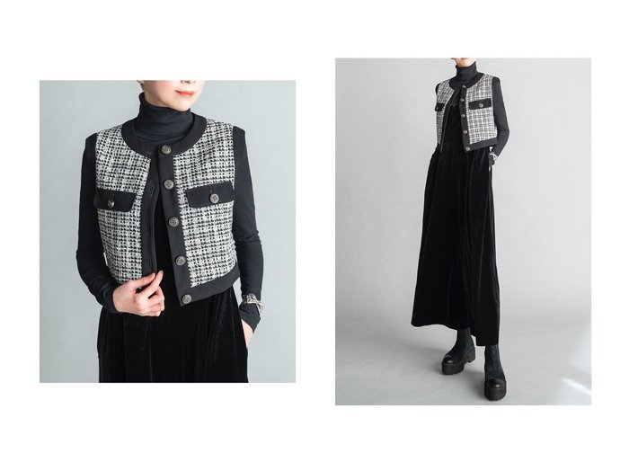 【洗えるツイードが上品さを添えるスタイリッシュベスト】DAISY LIN(デイジーリン)通販 おすすめ人気トレンドファッション通販アイテム 人気、トレンドファッション・服の通販 founy(ファニー) ファッション Fashion レディースファッション Fashion for Women アウター Coat / Outerwear Collection レディースジャケット・軽アウター Jackets エレガント 上品 Elegant 洗える Machine Washable クラシカル Classical, Vintage-Inspired ショート Short, Short Length ジャケット Jacket, Outerwear スタイリッシュ Stylish, Fashionable ツイード Twill, Twill Weave 定番 Standard, Basic Item ベスト Vest, Waistcoat ボックス Boxy, Box Shape モダン Modern, Contemporary 新作・新入荷 New Arrivals / New In |ID:crp329100000225929