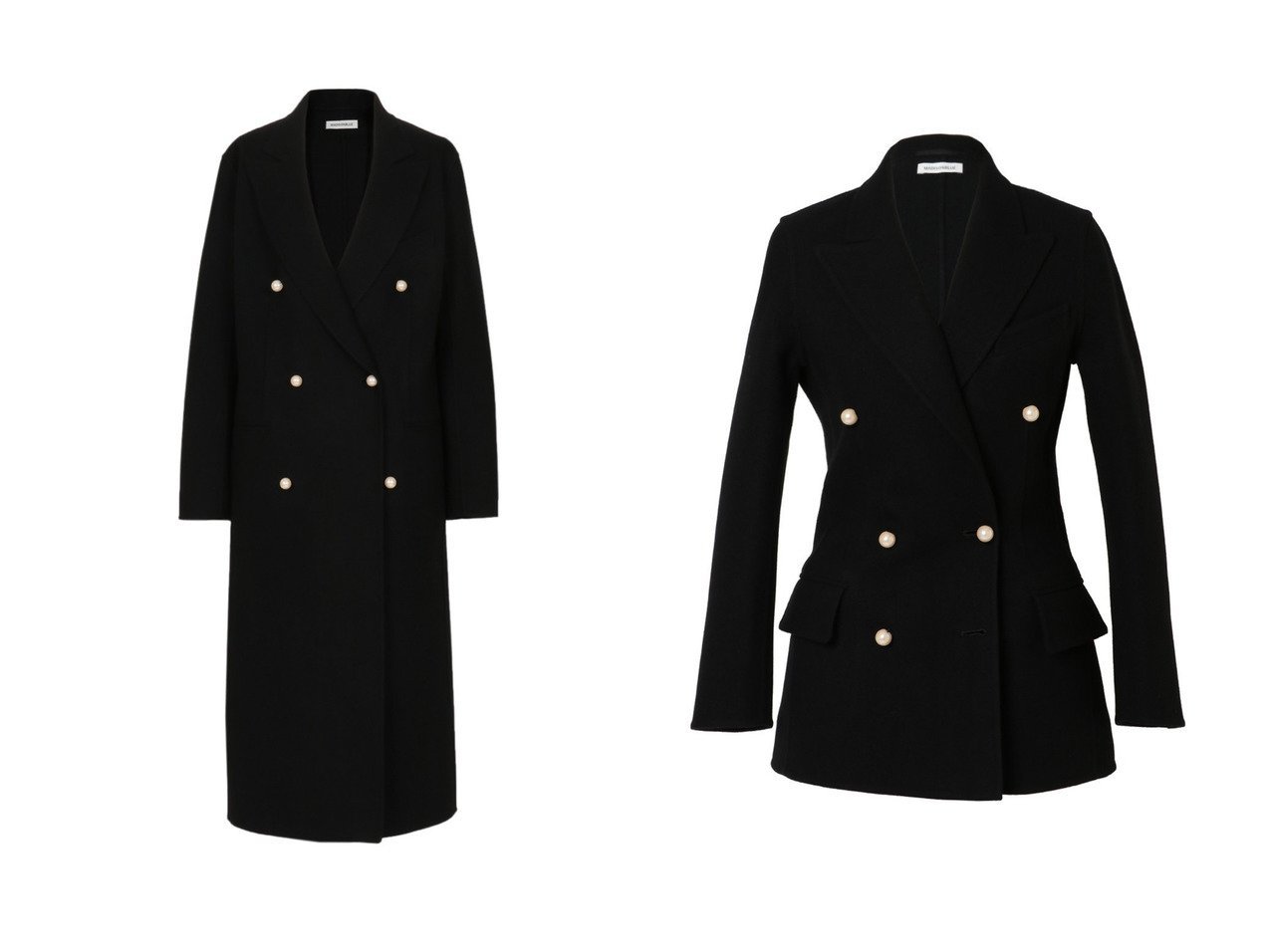 【パールが映えるチェスターコートとリバージャケット】MADISONBLUE(マディソンブルー)通販 おすすめ人気トレンドファッション通販アイテム インテリア・キッズ・メンズ・レディースファッション・服の通販 founy(ファニー) 　ファッション　Fashion　レディースファッション　Fashion for Women　アウター　Coat / Outerwear Collection　コート・ロングコート・ピーコート　Long Coats, Peacoats & More　チェスターコート・ロング丈アウター　Chester Coats / Chesterfield Long Coats　レディースジャケット・軽アウター　Jackets　チェスターコート　Chester Coat, Long Coat　パール　Pearl, Pearl Accent　ロング　Long, Long-Length　定番　Standard, Basic Item　新作・新入荷　New Arrivals / New In　ブラック系　Black　|ID:crp329100000225931