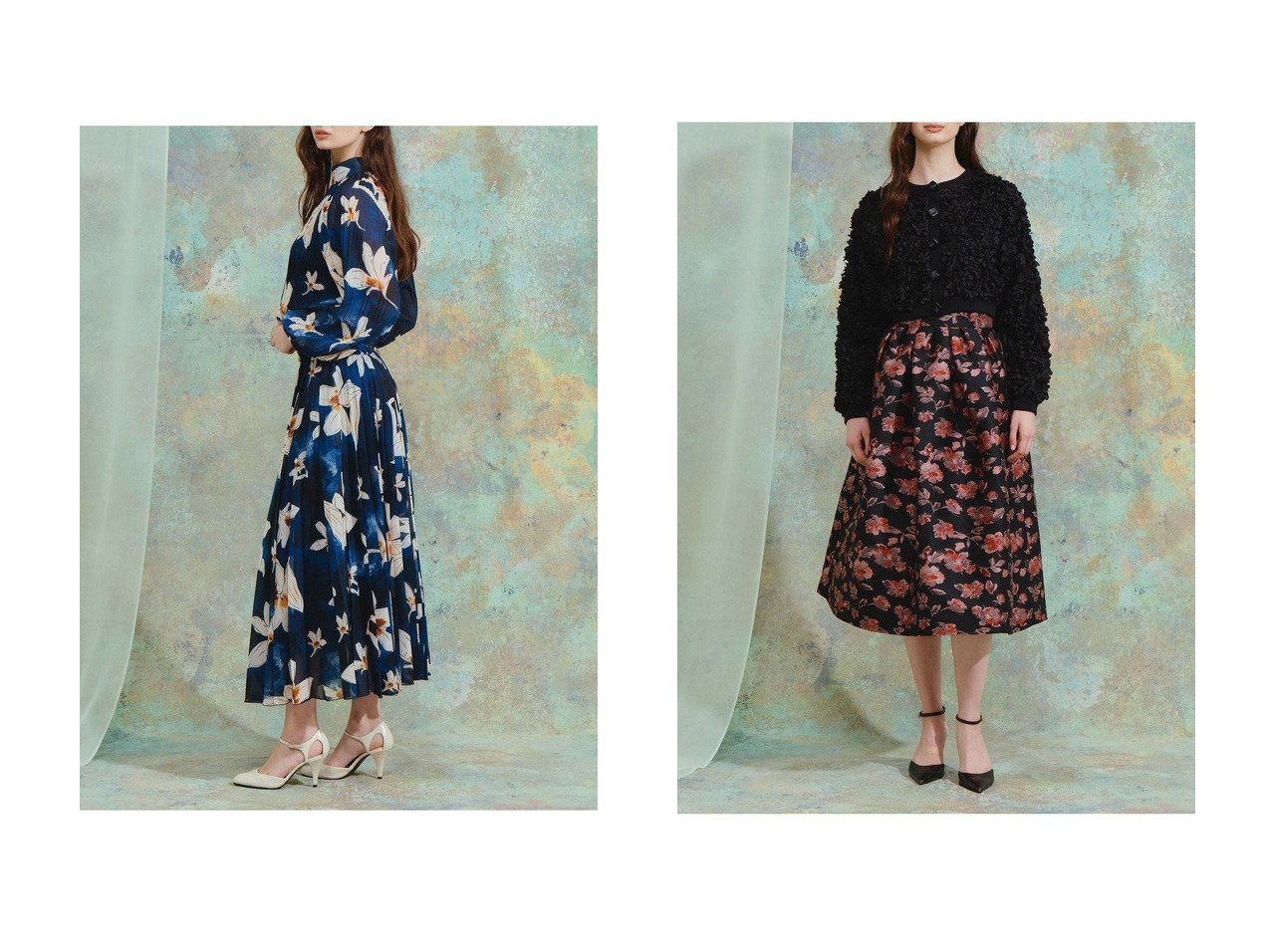 【カラーシフォンブラウスとヴィオラジャケットの華やかなスタイル】CORCOVADO(コルコバード)通販 おすすめ人気トレンドファッション通販アイテム インテリア・キッズ・メンズ・レディースファッション・服の通販 founy(ファニー) 　ファッション　Fashion　レディースファッション　Fashion for Women　トップス・カットソー　Cut & Sew Tops　シャツ・ブラウス・オフィスカジュアル　Elegant Blouses & Button-Ups　アウター　Coat / Outerwear Collection　レディースジャケット・軽アウター　Jackets　2026年　2026　シフォン　Chiffon, Lightweight Fabric　スリーブ　Sleeve, Long Sleeve / Short Sleeve　フラワー　Flower, Floral　プリント　Print, Printed Pattern　プリーツ　Pleats, Pleated　ロング　Long, Long-Length　夏　Summer　春　Spring　S/S・春夏　SS, Spring/Summer, Warm Season　ブラック系　Black　|ID:crp329100000225947