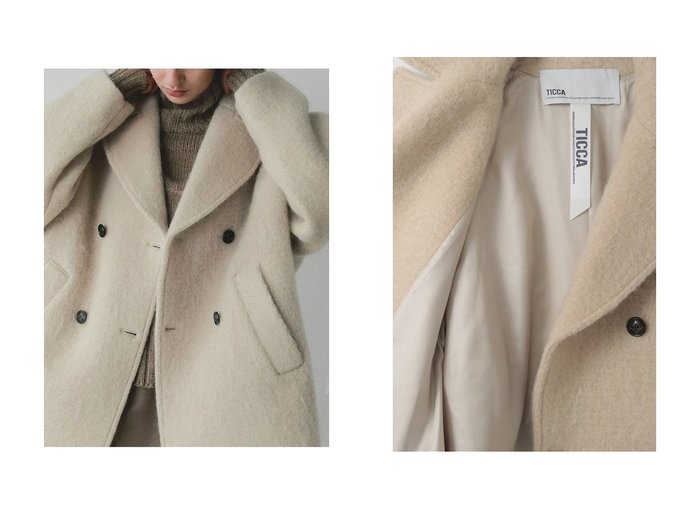 【TICCA別注モヘアPコートの限定デザイン】HER.(ハー)通販 おすすめ人気トレンドファッション通販アイテム 人気、トレンドファッション・服の通販 founy(ファニー) ファッション Fashion レディースファッション Fashion for Women アウター Coat / Outerwear Collection コート・ロングコート・ピーコート Long Coats, Peacoats & More Pコート Pea Coats ショート Short, Short Length 人気 Popular, Best Seller 別注 Limited Edition, Custom Order 新作・新入荷 New Arrivals / New In |ID:crp329100000225954