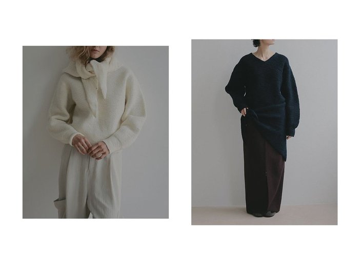 【パイル編みトップスと三角ストールのニュアンスセット】ETRE TOKYO(エトレトウキョウ)通販 おすすめ人気トレンドファッション通販アイテム 人気、トレンドファッション・服の通販 founy(ファニー) ファッション Fashion レディースファッション Fashion for Women おすすめ Recommended / Our Picks ストール Stole, Wrap ランダム Random, Irregular リラックス Relax, Relaxed Fit ワイド Wide, Wide Fit 新作・新入荷 New Arrivals / New In |ID:crp329100000225955